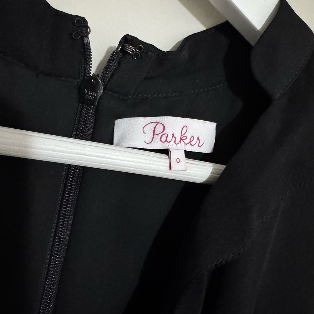 Parker Black Ruffle Mini Dress - Picture 3 of 8